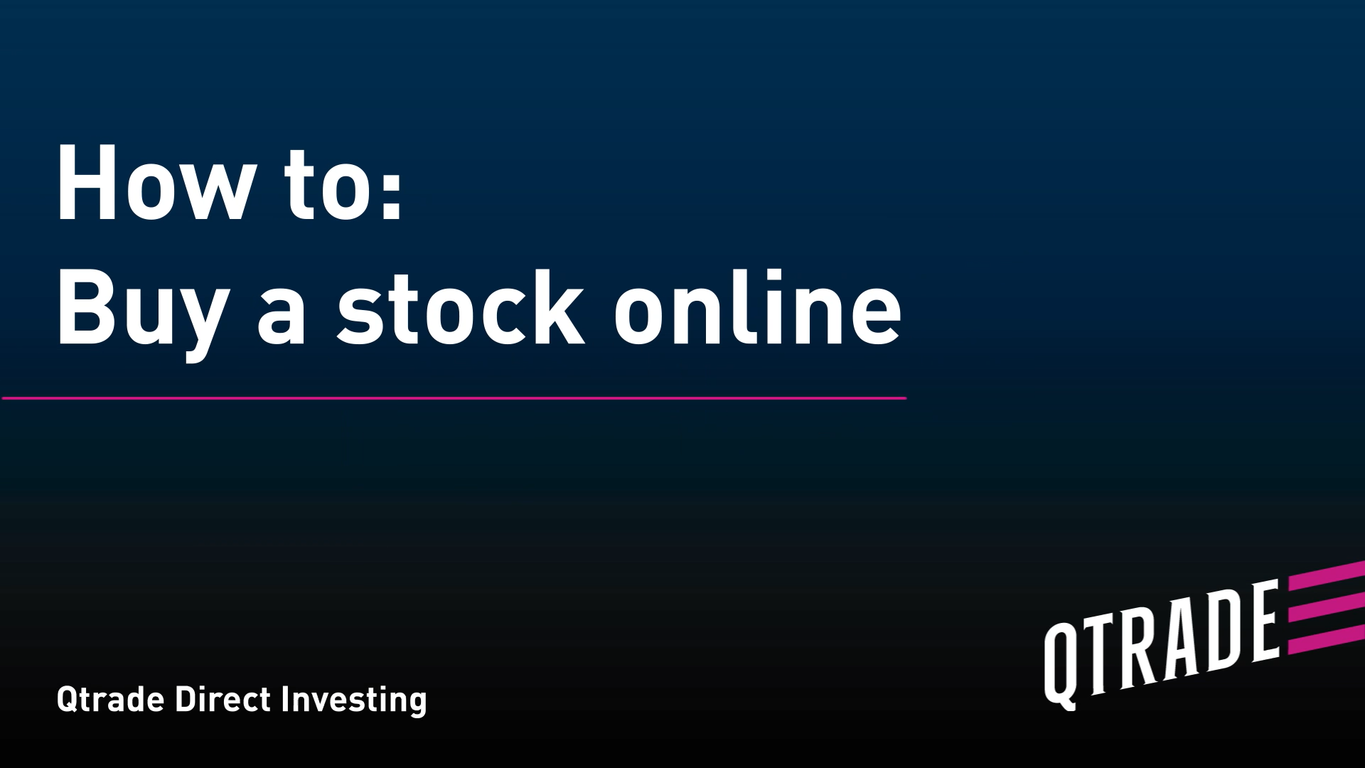 How to buy a stock online